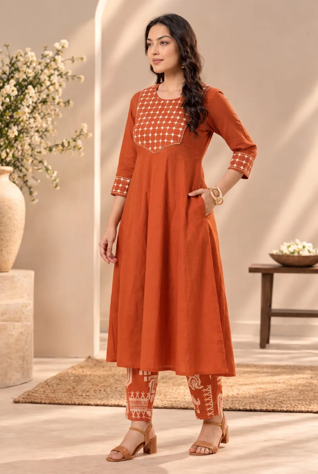 Rust kurta, turned